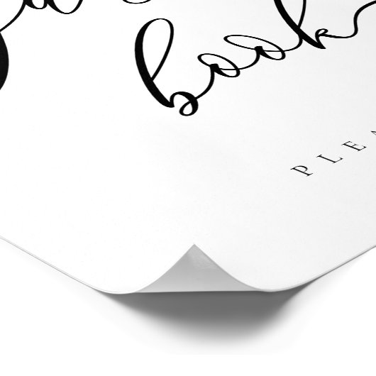 Poster Livre d'hôtes Clean Simple (Coin)