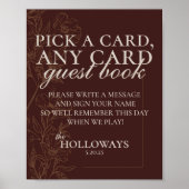 Poster Livre d'hôtes Mariage de la carte de jeu Brown mod (Devant)