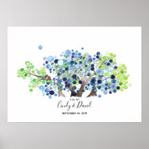 Livre d'Invité Alternative - Papier - Forêt romant