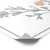 Poster Livre d'invité du Mariage de l'arbre d'empreintes (Coin)