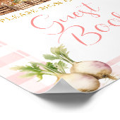 Poster Livre d'invité sur le Baby shower du marché frais (Coin)