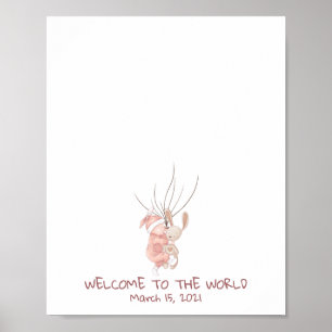 Poster Livre d'invité sur les empreintes digitales du nou