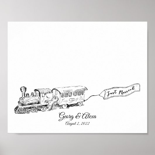 Poster Livre d'invité sur les empreintes digitales du tra (Devant)