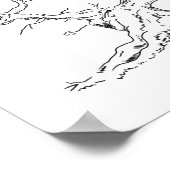 Poster Livre d'invités de l'arbre d'empreintes digitales  (Coin)