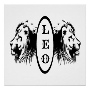 Poster Livre du Lion encadrant le Zodiaque