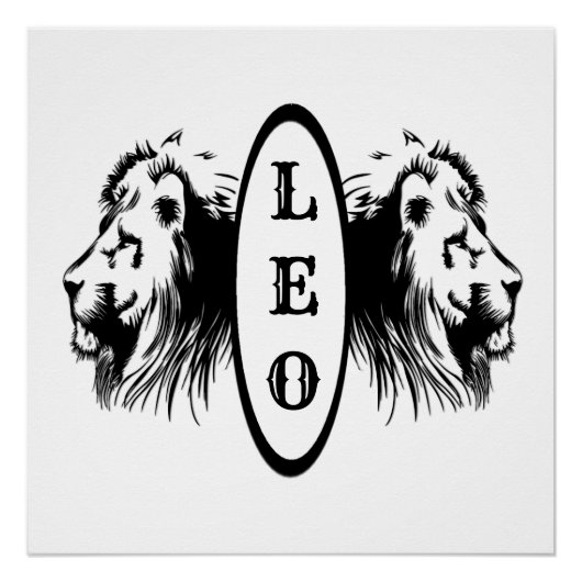 Poster Livre du Lion encadrant le Zodiaque (Devant)