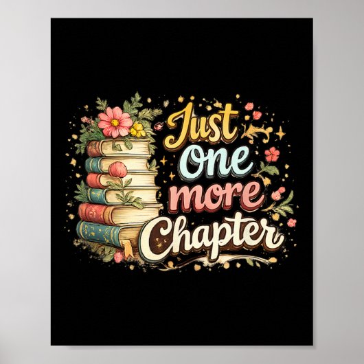 Poster Livre lecture juste un chapitre de plus enseignant (Devant)
