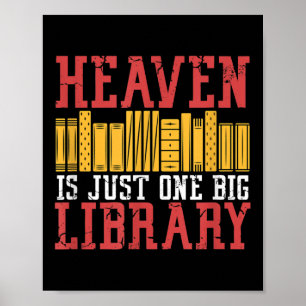 Poster Livre Lover Heaven Est Juste Une Grande Bibliothèq
