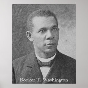Poster Livre photo vintage noir et blanc T. Washington