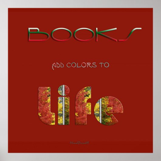 Poster Livres Ajouter des couleurs (Devant)