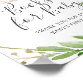 Poster Livres Baby showers éléphants pour bébé signe (Coin)