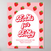 Poster Livres Baby showers fraises pour bébé (Devant)