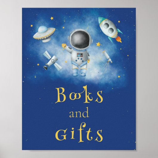 Poster Livres & Cadeaux Astronaut spatial Roquettes de ga (Devant)