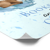 Poster Livres & Cadeaux Lune Petit Bambi Bleu Nuages Pous (Coin)