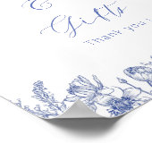 Poster Livres & Cadeaux Toile Blanc Et Bleu (Coin)