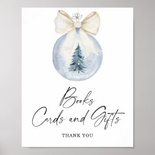 Poster Livres CARTES ET CADEAUX d'hiver