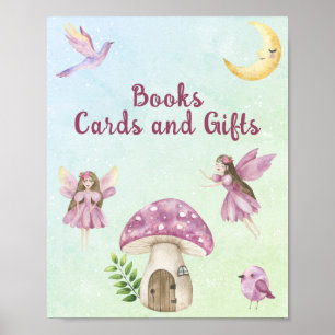Poster Livres, Cartes et Cadeaux pour Baby Shower Fée