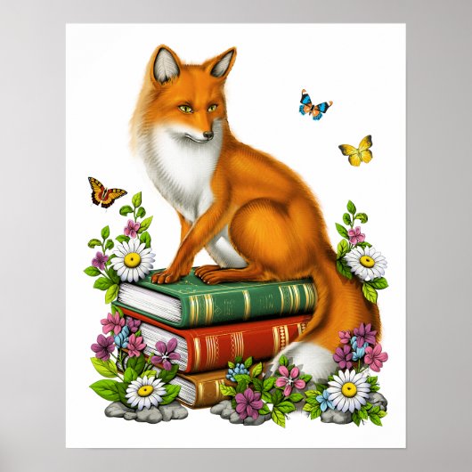 Poster Livres Cottagecore Fox (Devant)