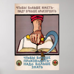 Poster Livres d'alphabétisation soviétiques Imprimés Livr