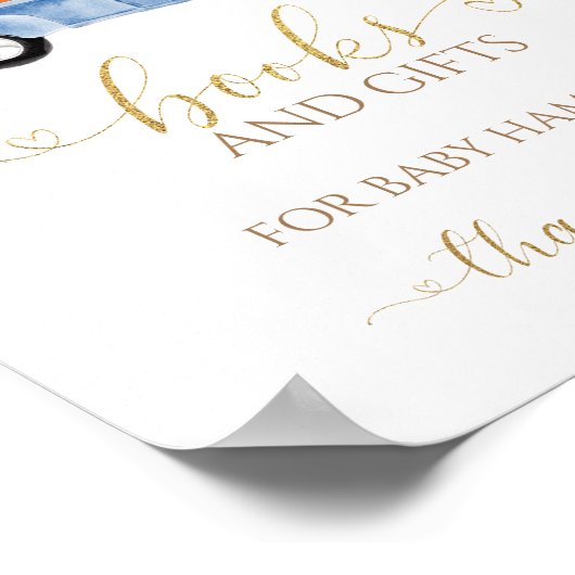 Poster Livres d'automne citrouille pour bébé signe (Coin)