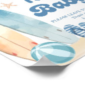 Poster Livres de Baby shower Beach Coastal pour bébé (Coin)