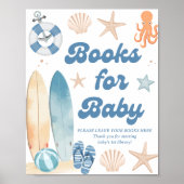 Poster Livres de Baby shower Beach Coastal pour bébé (Devant)