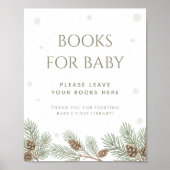Poster Livres de Baby shower d'hiver pour bébé (Devant)