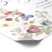 Poster Livres De baby shower Pour Bébé Fleurs Et Berries  (Coin)