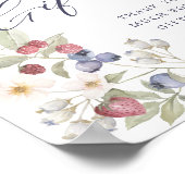 Poster Livres De baby shower Pour Bébé Fleurs Et Berries  (Coin)