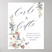 Poster Livres De baby shower Pour Bébé Fleurs Et Berries  (Devant)