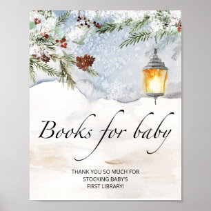 Poster Livres de baby showers à feuillage persistant pour