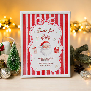 Poster Livres de bain de bébé au Père Noël de Noël pour b