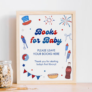 Poster Livres de fête prénatale Rouge Blanc et Impayable