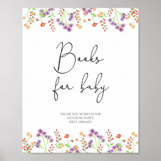 Poster Livres de fleurs sauvages pour bébé (Devant)