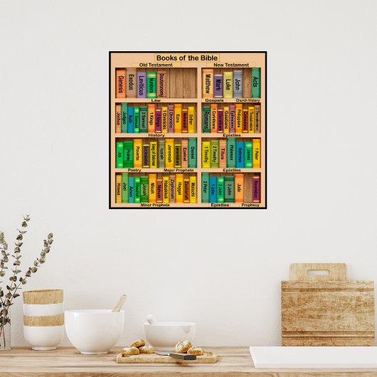 Poster Livres de l'affiche biblique (Cuisine)