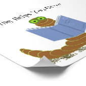 Poster Livres de lecture de ver de livre (Coin)