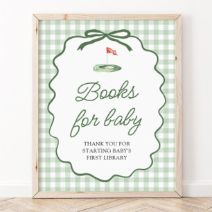 Poster Livres de salle de bain pour bébé avec nœud de gol