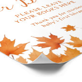 Poster Livres de shower de bébé d'automne pour bébé (Coin)