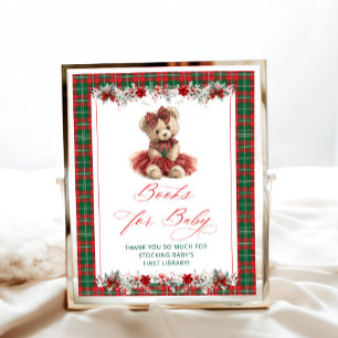 Poster Livres d'ours en peluche à froid pour Baby shower 