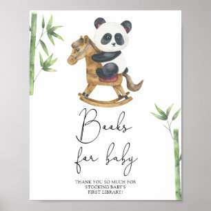 Poster Livres d'ours panda pour bébé