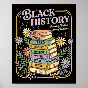 Poster Livres du mois de l'histoire des Noirs afro-améric