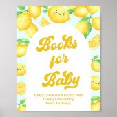 Poster Livres en Baby shower citron pour bébé (Devant)