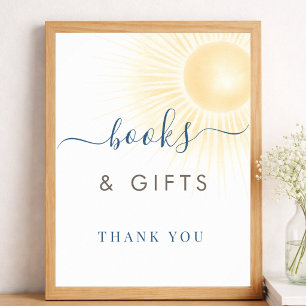 Poster Livres et Cadeaux de Baby Shower Sunshine Panneau