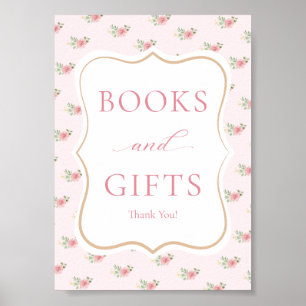 Poster Livres et Cadeaux de Baby Shower Tea Party