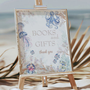 Poster Livres et Cadeaux de Bébé de la Mer Côtière pour B