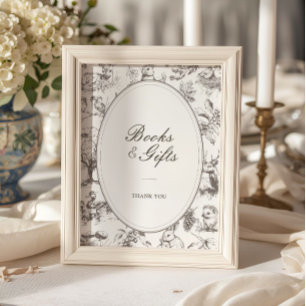 Poster Livres et Cadeaux de Fête de Naissance Bébé Forêt 
