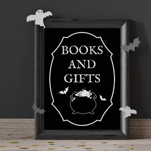 Poster Livres et Cadeaux de Fête Prénatale d'Halloween po