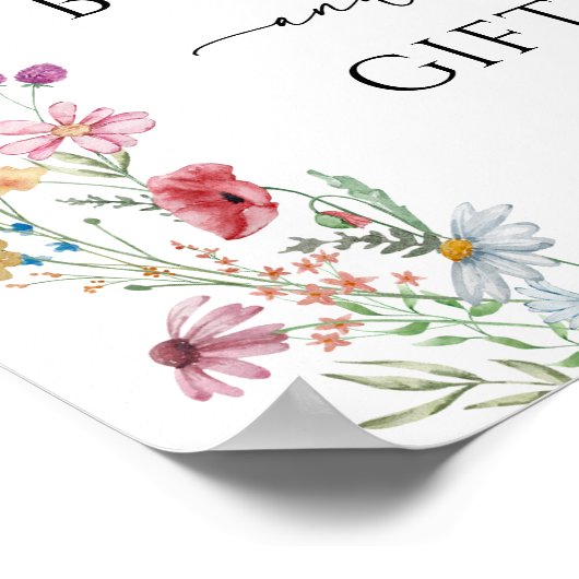 Poster Livres et cadeaux fleur sauvage (Coin)