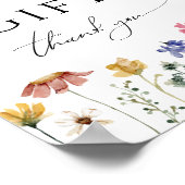 Poster Livres et cadeaux Fleurs sauvages colorés (Coin)