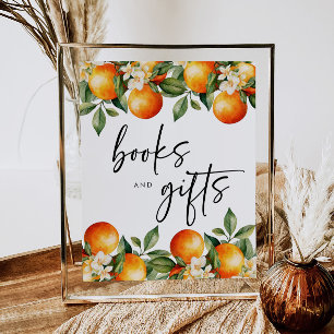 Poster Livres et cadeaux Little Cutie Signe orange Citrus